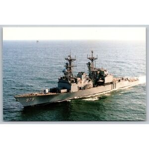 USS Conolly DD-979 Spruance Class Destroyer US Navy Vintage Postcard Norfolk VA